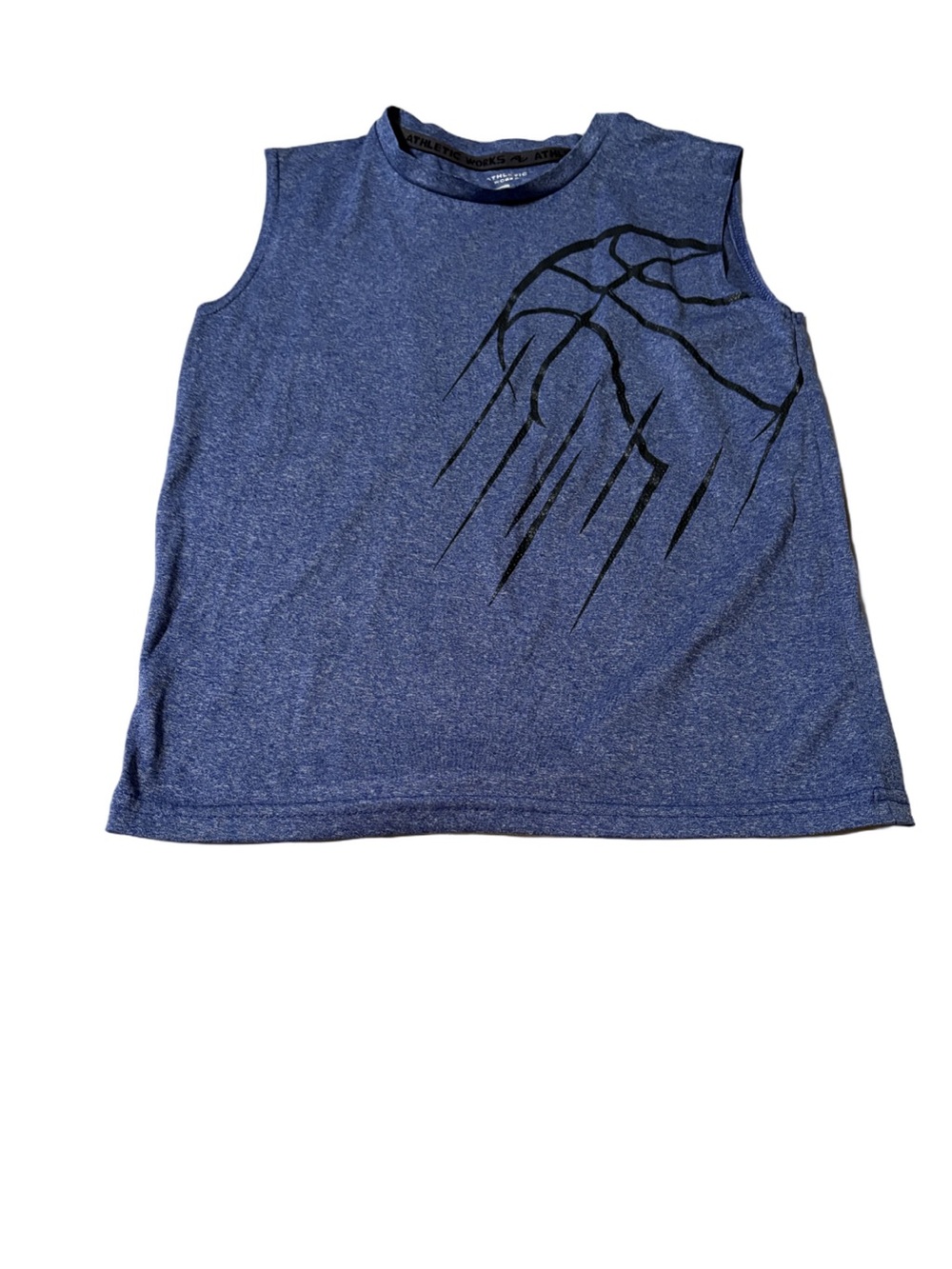 Athletic Works Blue Sleeveless Basketball Shirt Size 7-8 Boys